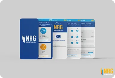 Screens of the North Regional Gas mobile app